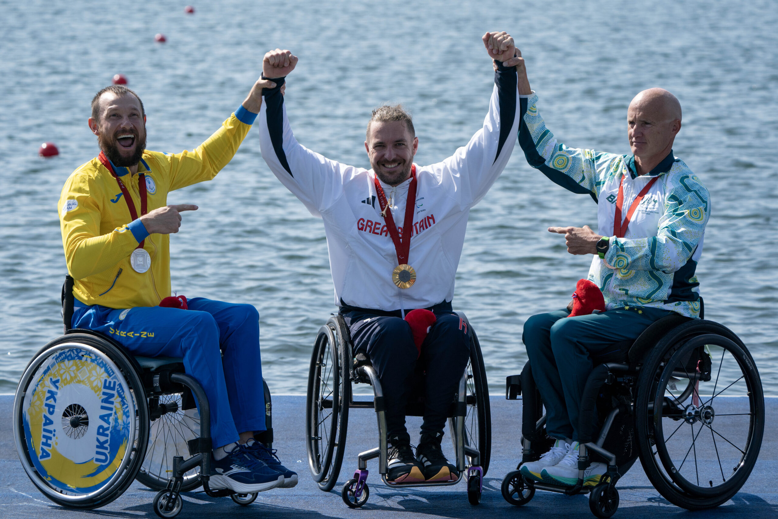 Paralympics GB Rower, Benjamin Pritchard aged 32, from Burnley, Lancashire, wins gold in the PR1 Single Sculls - Men, at the Paris 2024 Paralympic Games.