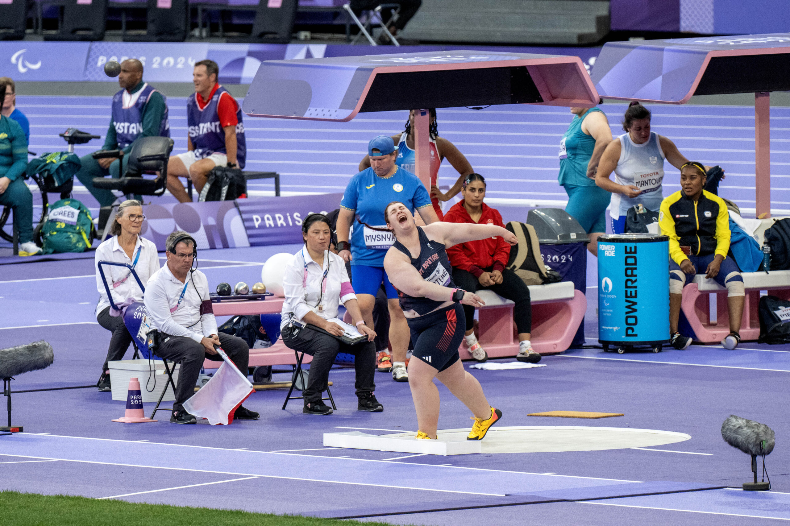 Spot the Shot: Fortune throws 15.12m to win gold.