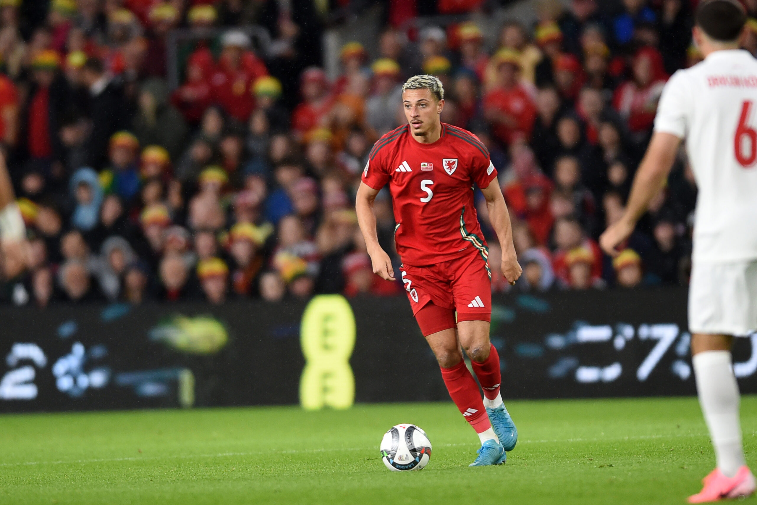 Ethan Ampadu on the ball in Bellamy first game.