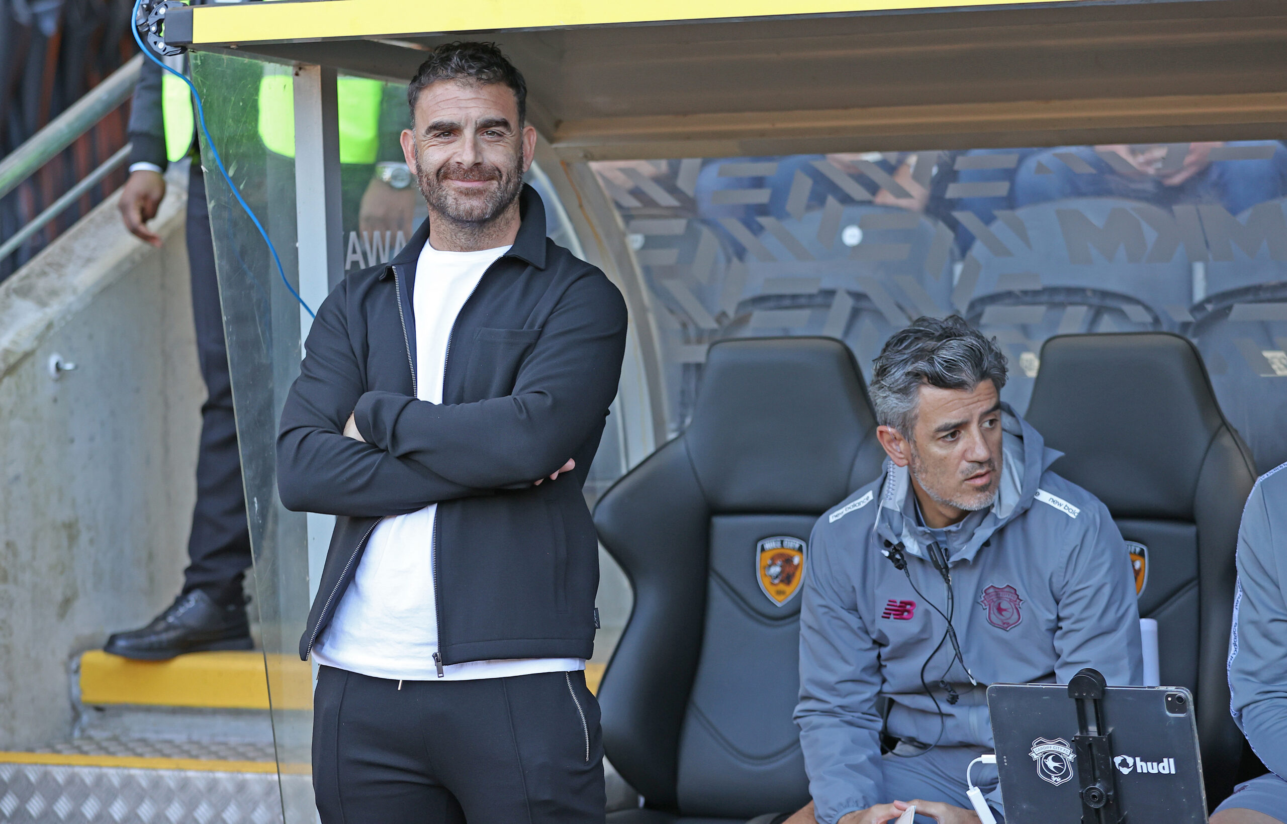 Cardiff City interim manager Omer Riza at the start of the match.