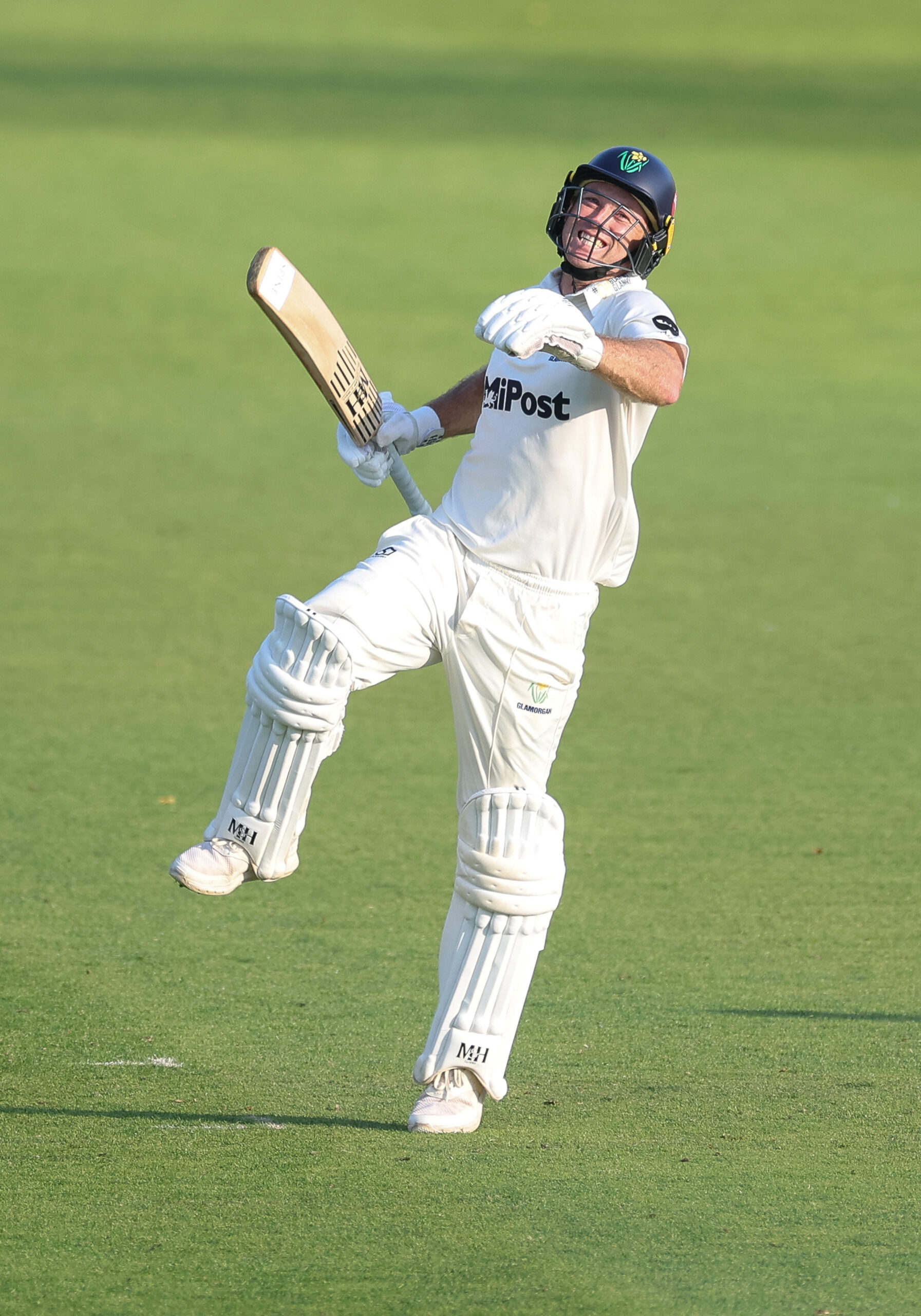 Colin Ingram celebrates as he scores 200 runs for the first time.