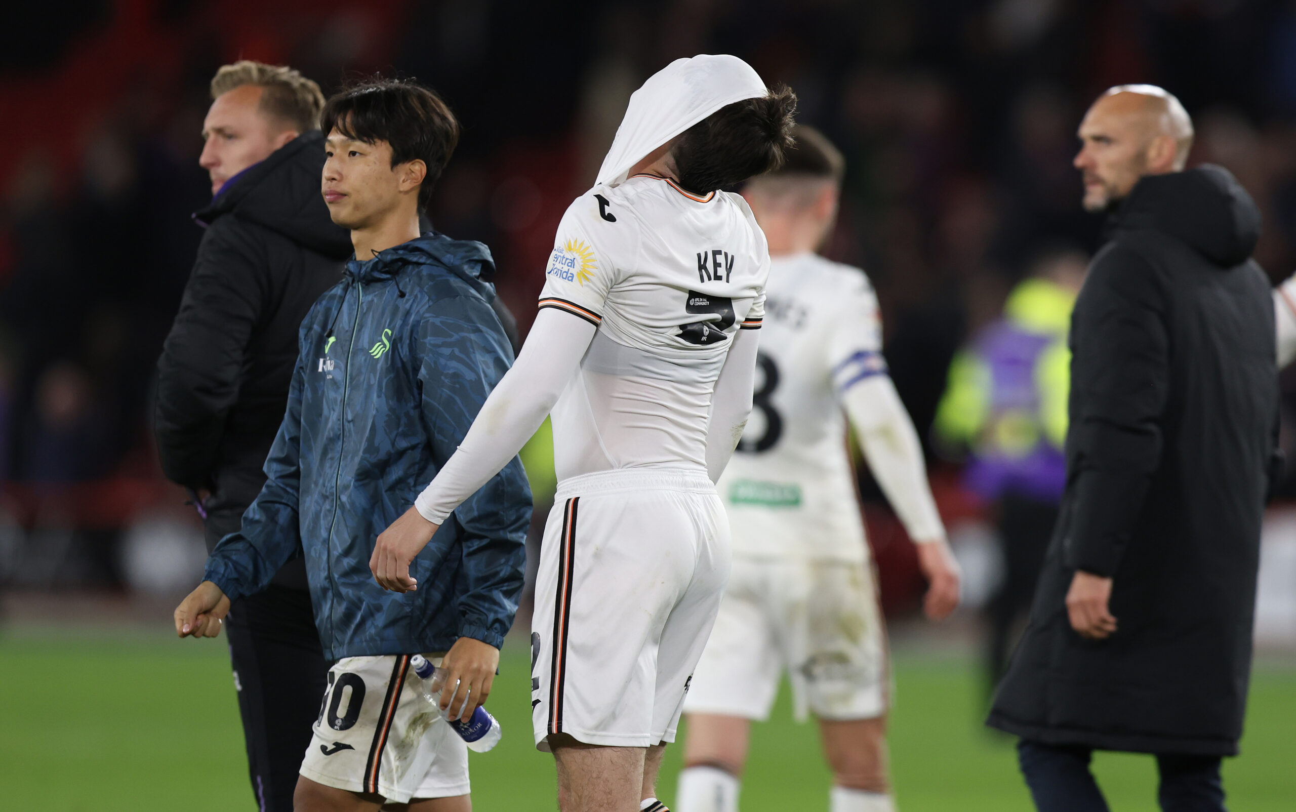 Frustration at fulltime for Swansea.