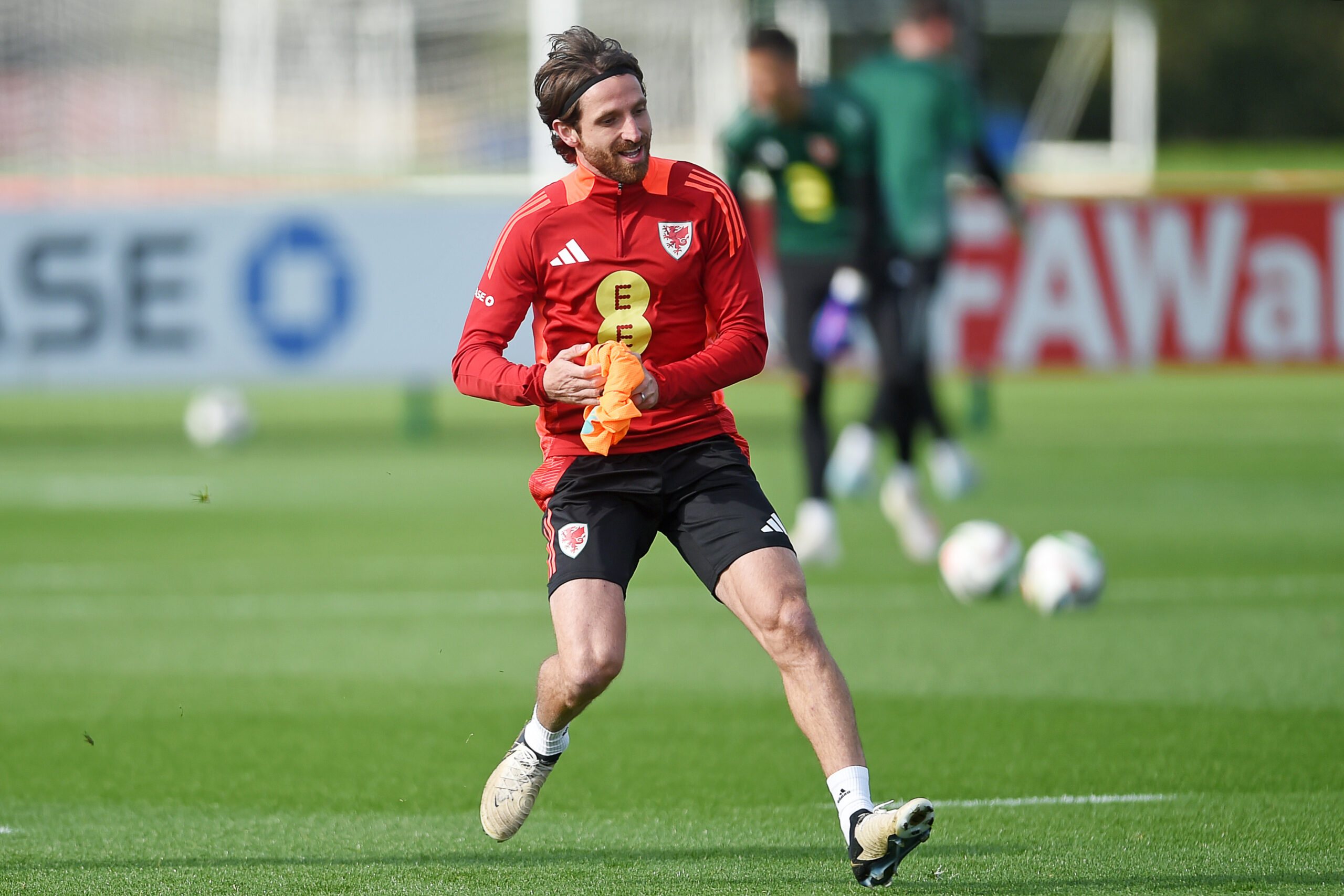 Joe Allen during training ahead of Wales UEFA Nations League match against Montenegro.