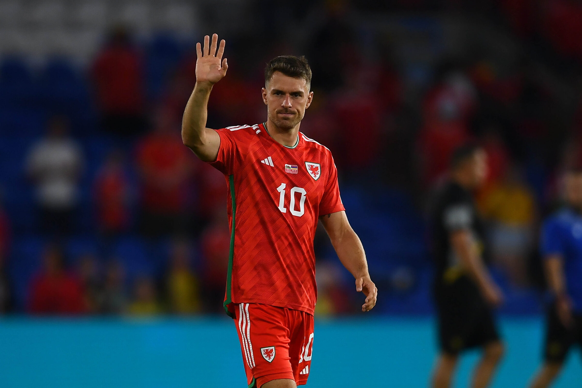 16.06.23 - Wales v Armenia - UEFA European Championship Qualifers - Aaron Ramsey of Wales looks dejected.